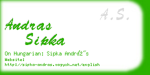 andras sipka business card